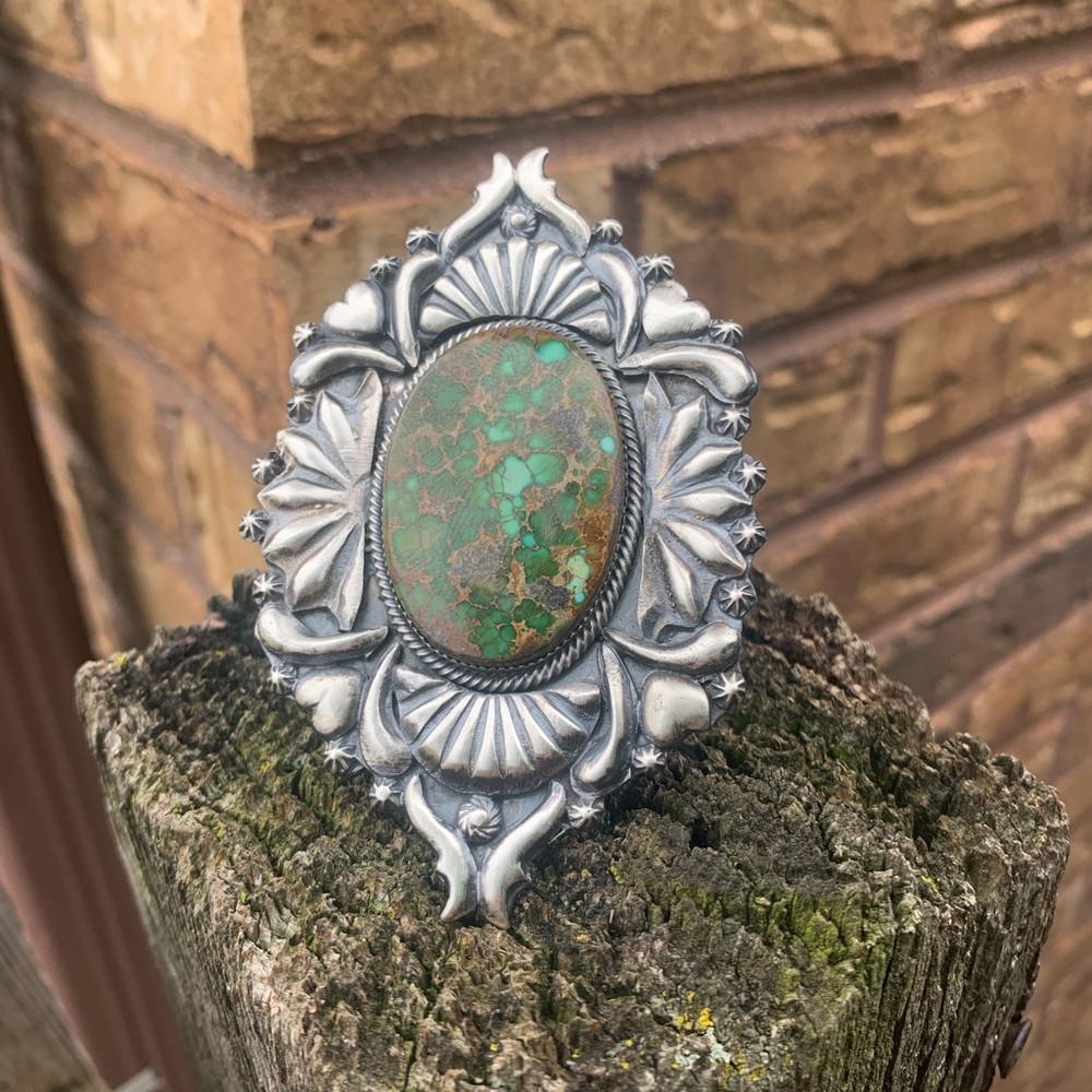 Sterling silver navajo turquoise ring 925 Native American made vintage jewelry - Picture 11 of 13